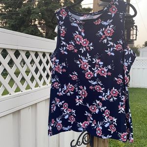 Navy Floral Classic Tank
